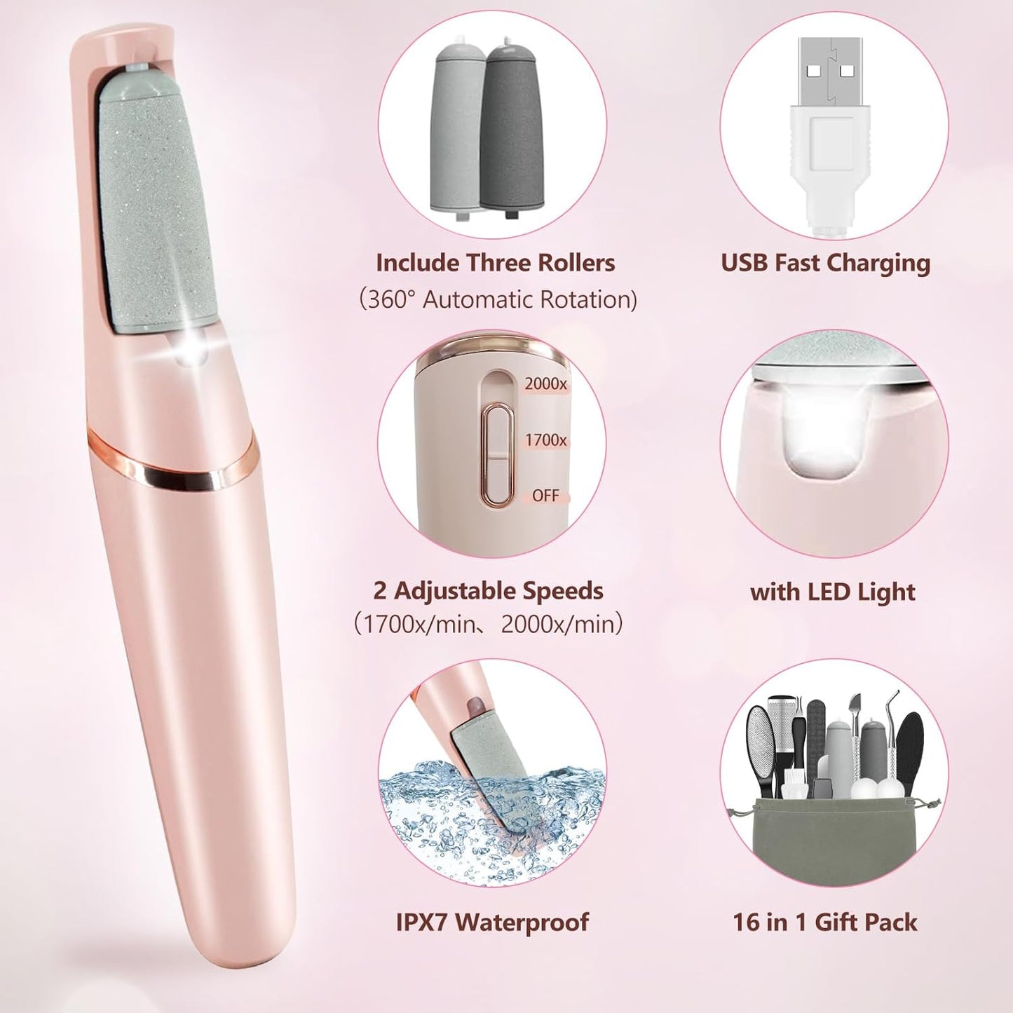 Rechargeable Electric Callus Remover